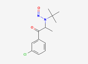 Two-dimensional chemical structure of Bupropion Nitroso Impurity / N-Nitroso Bupropion, CAS 2763780-10-3