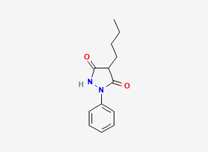Two-dimensional chemical structure of Mofebutazone