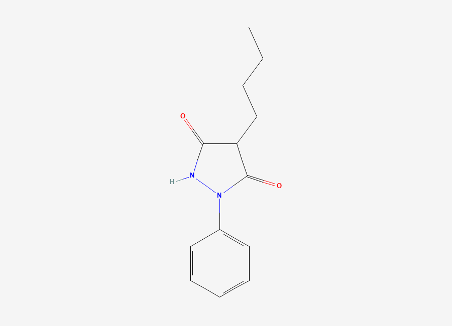 Two-dimensional chemical structure of Mofebutazone