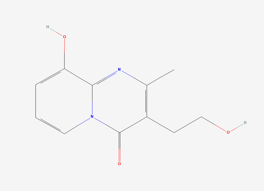 Two-dimensional chemical structure of 9-Hydroxy-3-(2-hydroxyethyl)-2-methyl-4H-pyrido(1,2-a)pyrimidin-4-one