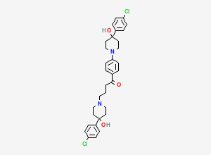 Two-dimensional chemical structure of Haloperidol Decanoate EP Impurity A / Dechloro Haloperidol Decanoate / Haloperidol Decanoate Related Compound D / Haloperidol Decanoate Dechloro Anolog, CAS 1797824-64-6