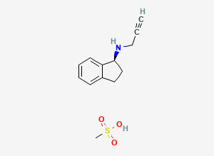 Two-dimensional chemical structure of (S)-Rasagiline Mesylate, CAS 202464-88-8