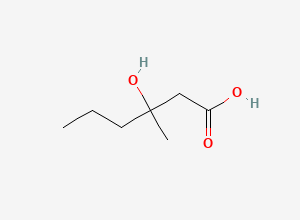 Two-dimensional chemical structure of 3-Hydroxy-3-methylhexanoic acid