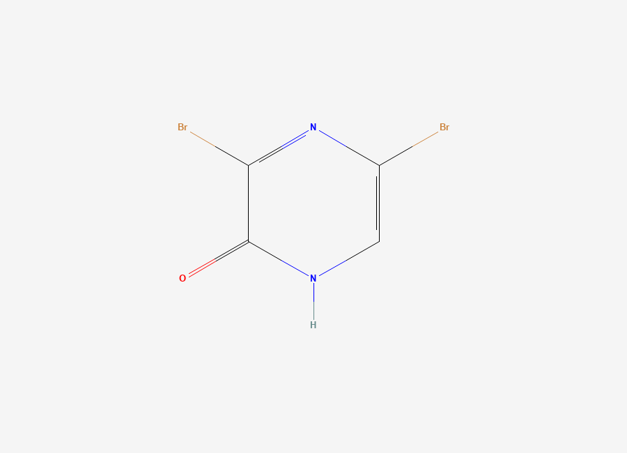 Two-dimensional chemical structure of 3,5-Dibromo-1,2-dihydropyrazin-2-one