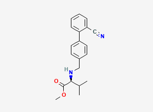 Two-dimensional chemical structure of N-((2'-Cyano(1,1'-biphenyl)-4-yl)methyl)-L-valine methyl ester