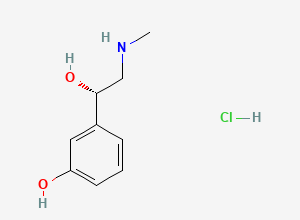 Two-dimensional chemical structure of Phenylephrine Hydrochloride, CAS 939-38-8