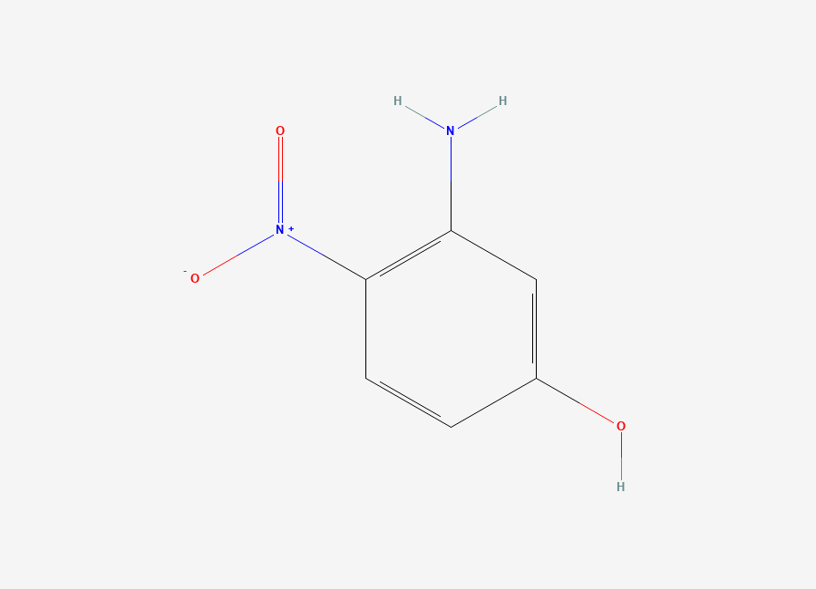 Two-dimensional chemical structure of 3-Amino-4-nitrophenol