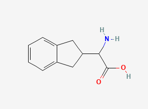 Two-dimensional chemical structure of 2-(Indanyl)glycine