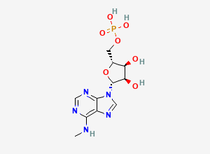 Two-dimensional chemical structure of N(6)-methyl-AMP
