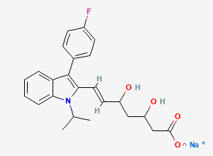 Two-dimensional chemical structure of Fluvastatin EP Impurity A / Fluvastatin Anti Isomer (Na Salt), CAS 93957-58-5