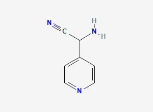 Two-dimensional chemical structure of 2-Amino-2-(pyridin-4-yl)acetonitrile