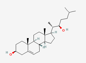 Two-dimensional chemical structure of 22-alpha-Hydroxy Cholesterol, CAS 17954-98-2