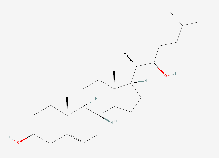 Two-dimensional chemical structure of 22-alpha-Hydroxy Cholesterol, CAS 17954-98-2