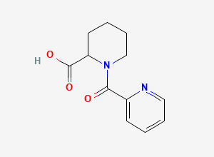 Two-dimensional chemical structure of 1-(Pyridin-2-ylcarbonyl)piperidine-2-carboxylic acid