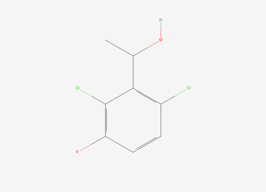 Two-dimensional chemical structure of 1-(2,6-Dichloro-3-fluorophenyl)ethan-1-ol