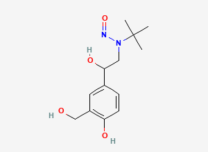 Two-dimensional chemical structure of N-Nitroso Salbutamol, CAS 2919946-71-5