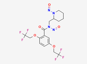 Two-dimensional chemical structure of Flecainide Di-Nitroso impurity