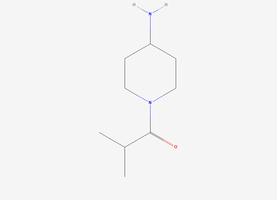 Two-dimensional chemical structure of 1-(4-Aminopiperidin-1-yl)-2-methylpropan-1-one