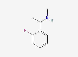 Two-dimensional chemical structure of N-[1-(2-Fluorophenyl)ethyl]methylamine