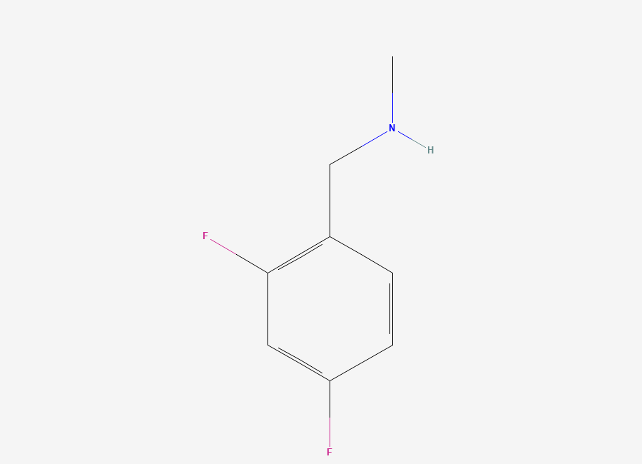 Two-dimensional chemical structure of ((2,4-Difluorophenyl)methyl)(methyl)amine
