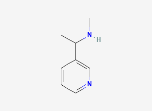 Two-dimensional chemical structure of Methyl[1-(pyridin-3-yl)ethyl]amine