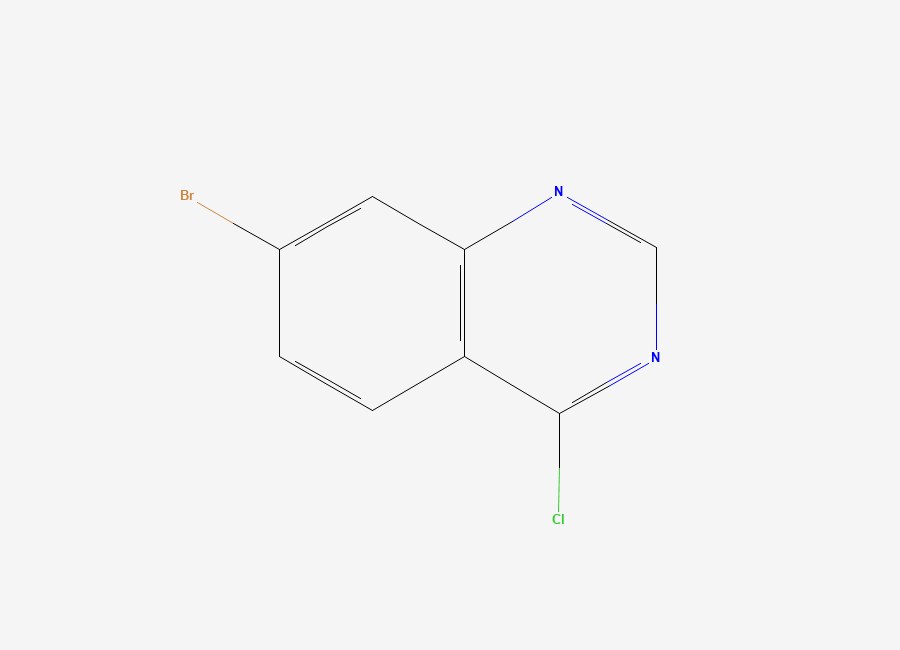 Two-dimensional chemical structure of 7-Bromo-4-chloroquinazoline