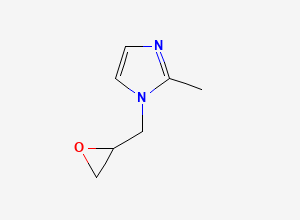 Two-dimensional chemical structure of 2-Methyl-1-(oxiran-2-ylmethyl)-1H-imidazole, CAS 95880-35-6
