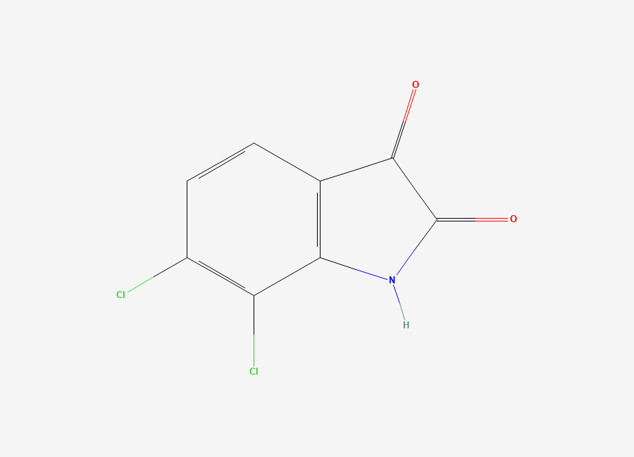 Two-dimensional chemical structure of 6,7-Dichloroisatin