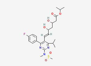 Two-dimensional chemical structure of Rosuvastatin Isopropyl Ester, CAS 851440-21-6