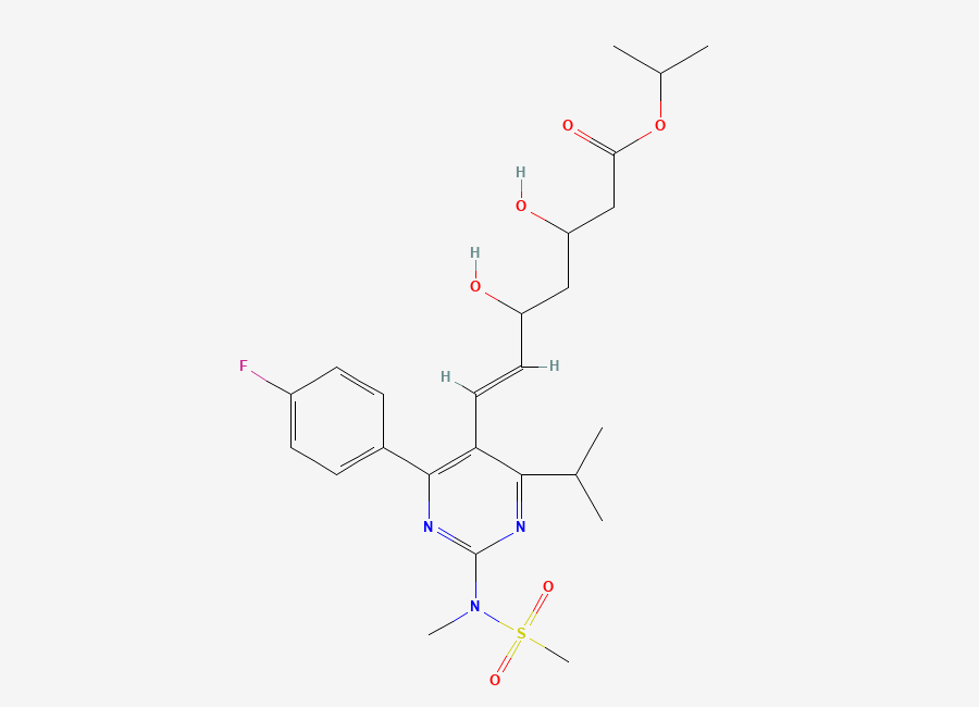 Two-dimensional chemical structure of Rosuvastatin Isopropyl Ester, CAS 851440-21-6