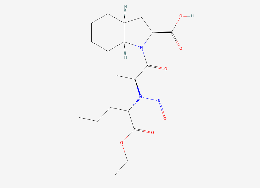 Two-dimensional chemical structure of N-Nitroso Perindopril, CAS 3036581-82-2