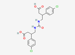 Two-dimensional chemical structure of Dibaclofen Urea Impurity, CAS 2726264-10-2