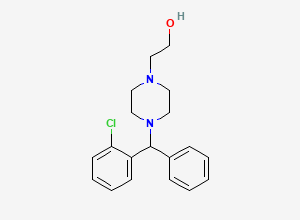 Two-dimensional chemical structure of 2-(4-((2-Chlorophenyl)(phenyl)methyl)piperazin-1-yl)ethanol
