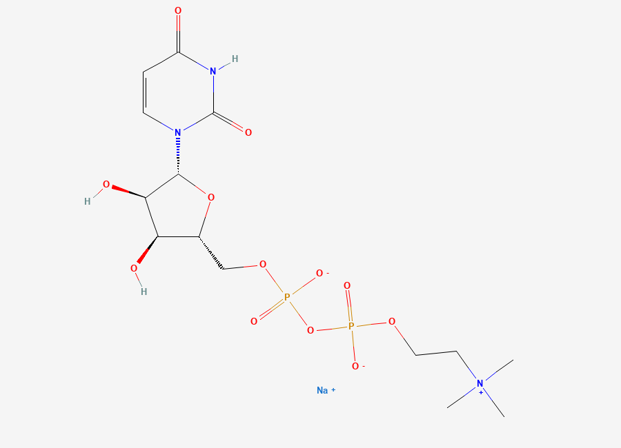 Two-dimensional chemical structure of Uridine Diphosphate Choline (Sodium Salt), CAS 1772607-47-2