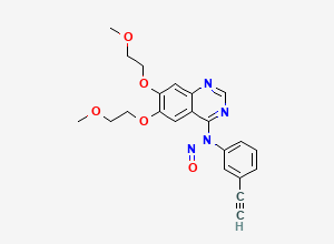 Two-dimensional chemical structure of N-Nitroso Erlotinib