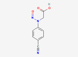 Two-dimensional chemical structure of N-(4-cyanophenyl)-N-nitrosoglycine