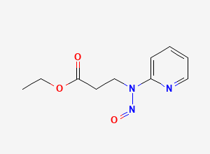Two-dimensional chemical structure of ethyl 3-(nitroso(pyridin-2-yl)amino)propanoate
