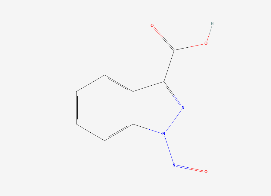 Two-dimensional chemical structure of 1-Nitroso-1H-indazole-3-carboxylic acid
