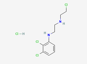 Two-dimensional chemical structure of N1 -(2-chloroethyl)-N2 -(2,3-dichlorophenyl)ethane-1,2-diamine, hydrochloride, CAS 2748335-71-7