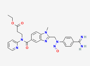 Two-dimensional chemical structure of N-Nitroso Dabigatran Ethyl Ester Impurity