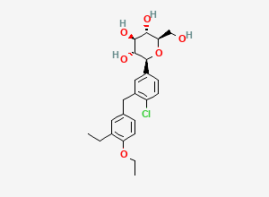 Two-dimensional chemical structure of Dapagliflozin EP Impurity B (Free Base), CAS 3093141-55-7