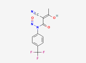 Two-dimensional chemical structure of N-Nitroso Teriflunomide
