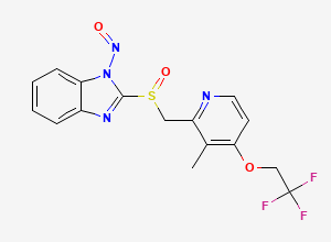 Two-dimensional chemical structure of N-Nitroso Lansoprazole