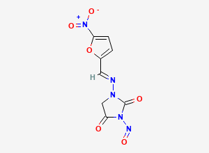 Two-dimensional chemical structure of N-Nitroso Nitrofurantoin