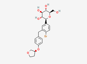 Two-dimensional chemical structure of Bromo Empagliflozin
