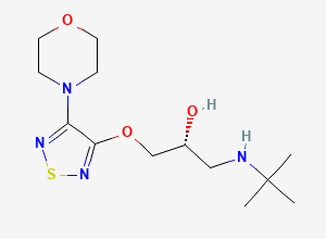 Two-dimensional chemical structure of Timolol EP Impurity A / Timolol BP Impurity A/ Timolol Related Compound A / (R)-Timolol, CAS 26839-76-9