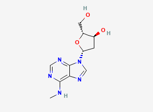 Two-dimensional chemical structure of N6-Methyldeoxyadenosine