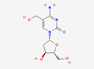 Two-dimensional chemical structure of 5-Hydroxymethyldeoxycytidine monophosphate