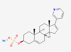 Two-dimensional chemical structure of Abiraterone Sulfate Sodium Salt