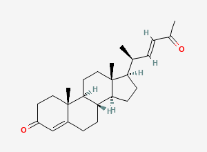 Two-dimensional chemical structure of Abridin, CAS 73030-56-5